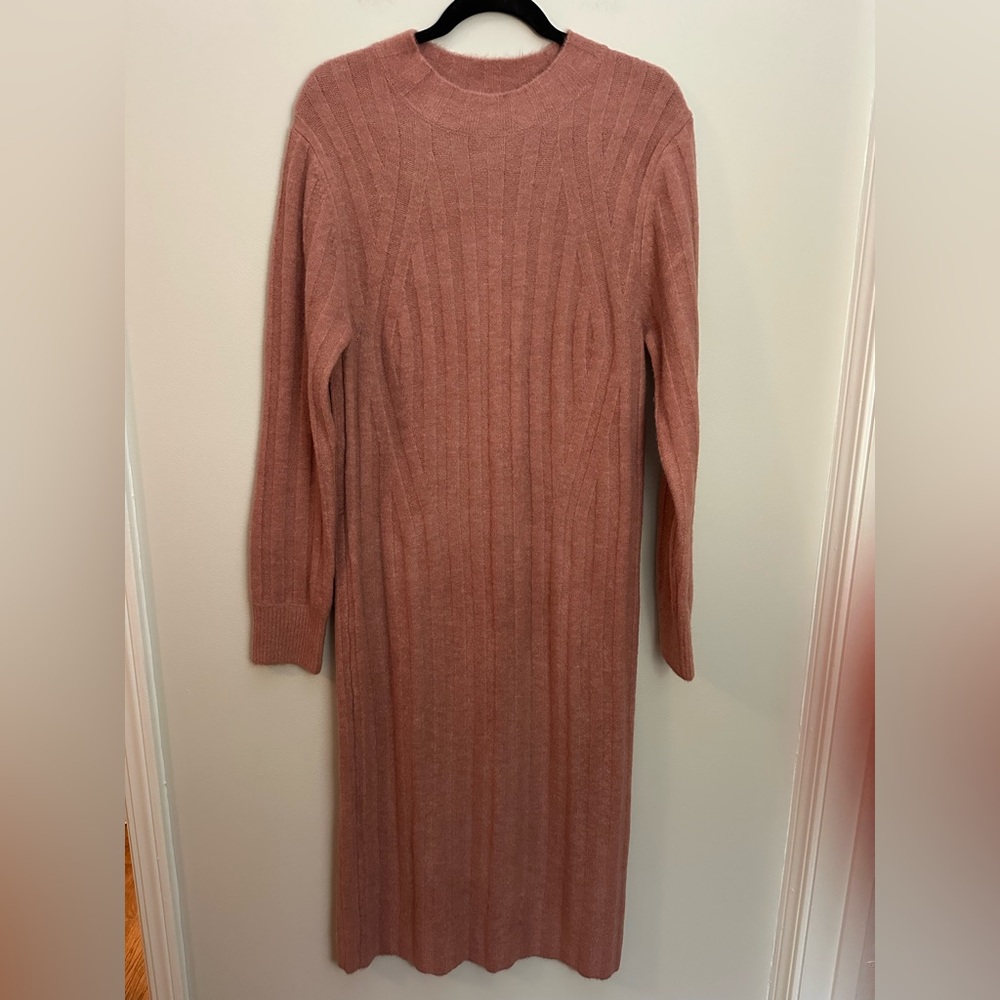 A New Day Sweater Dress Medium Dusty Pink Like New